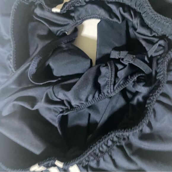 Nike running shorts Tempo navy blue white stripe classic line brief women’s L - Picture 9 of 10